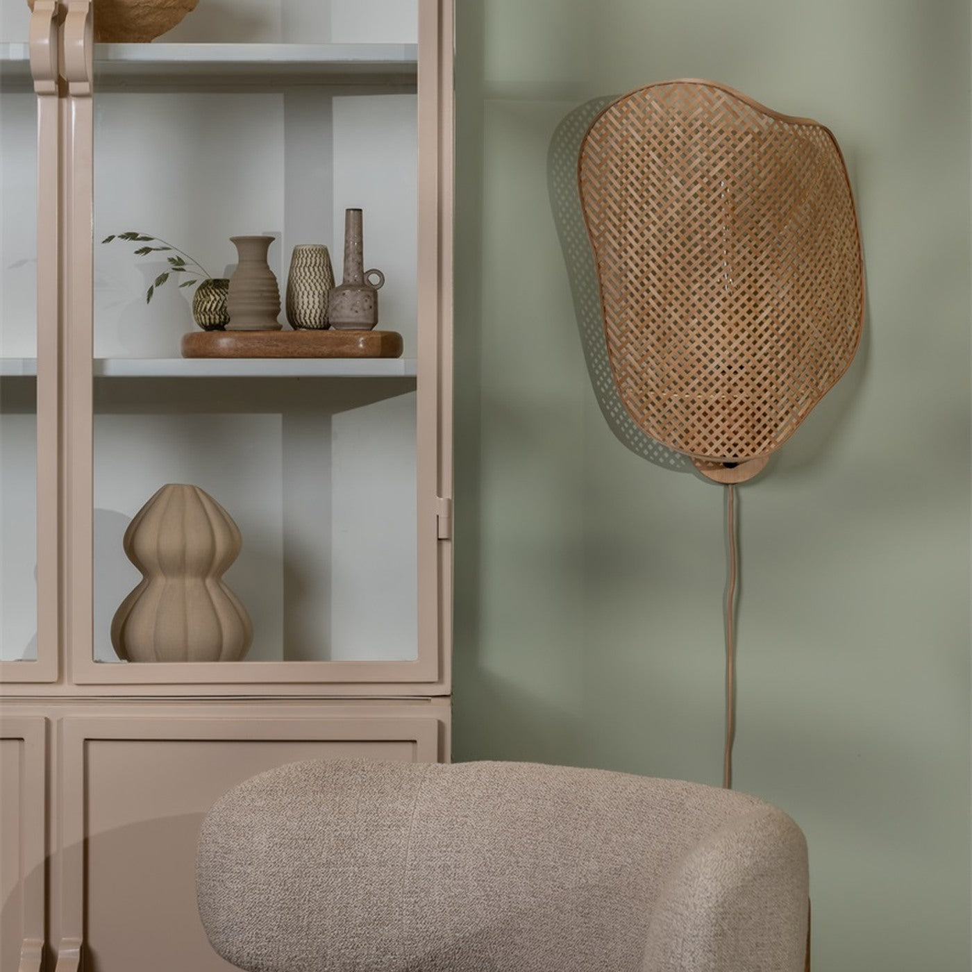 Applique murale Kinabalu bambou naturel 40 cm E27, vue 6