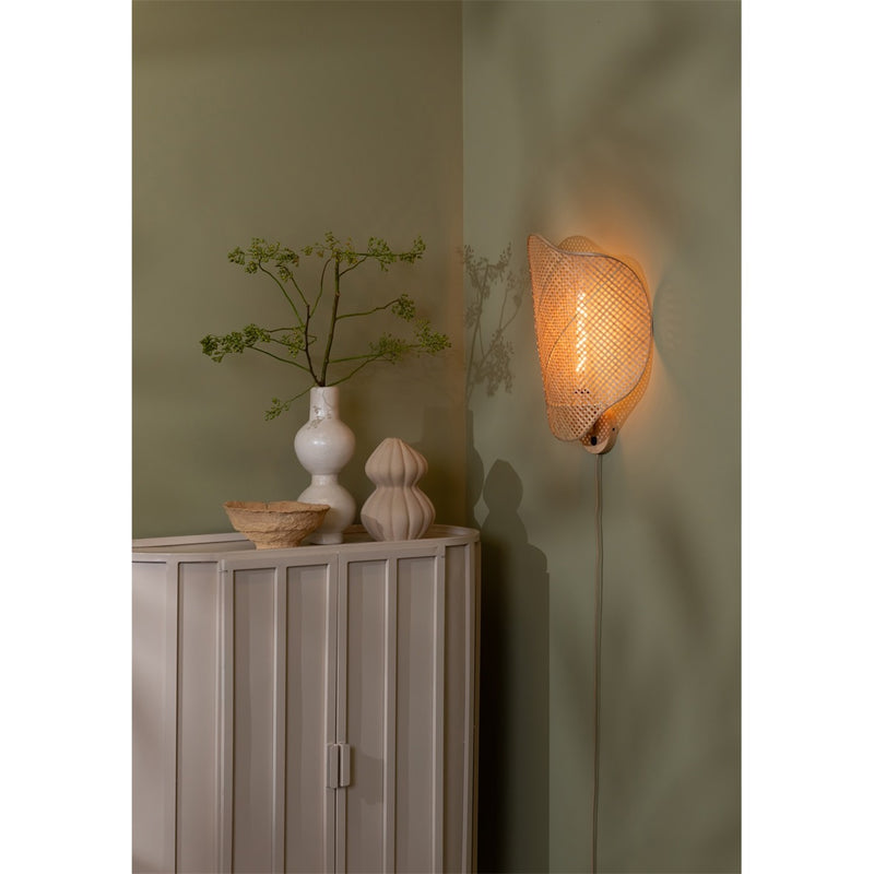 Dimensions Aplique de pared Kinabalu bambú natural 40 cm E27