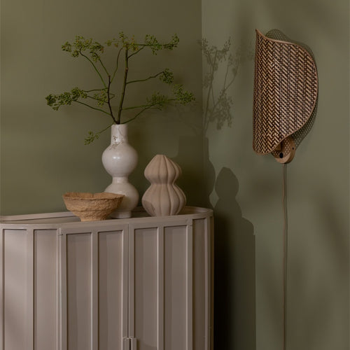 Applique murale Kinabalu bambou naturel et brun 40 cm E27, vue 2