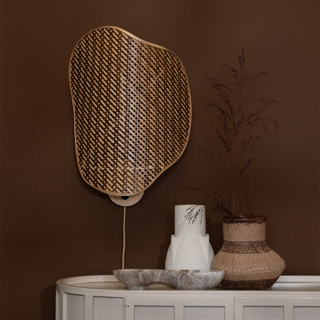Applique murale Kinabalu bambou naturel et brun 40 cm E27, vue 4