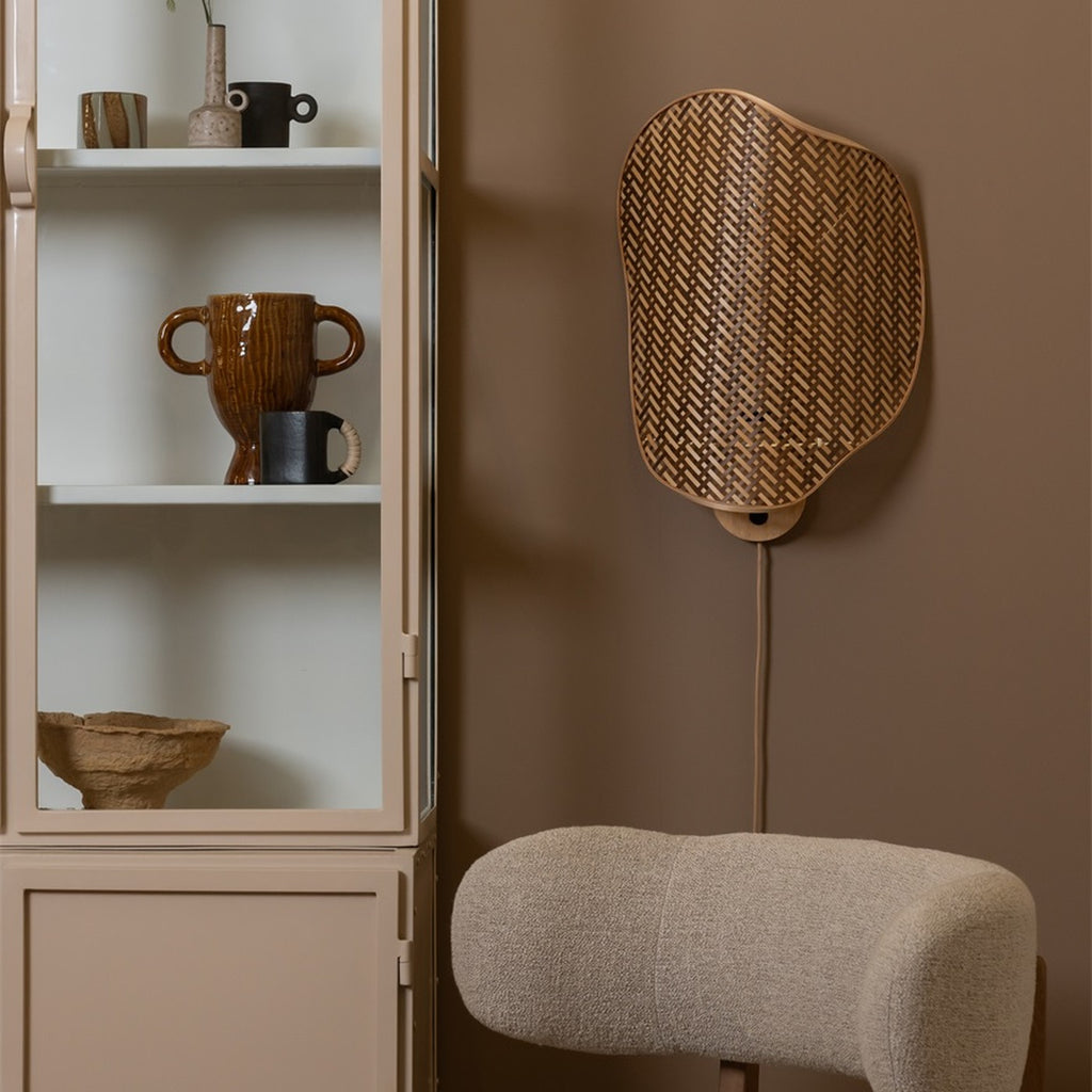 Applique murale Kinabalu bambou naturel et brun 40 cm E27, vue 6