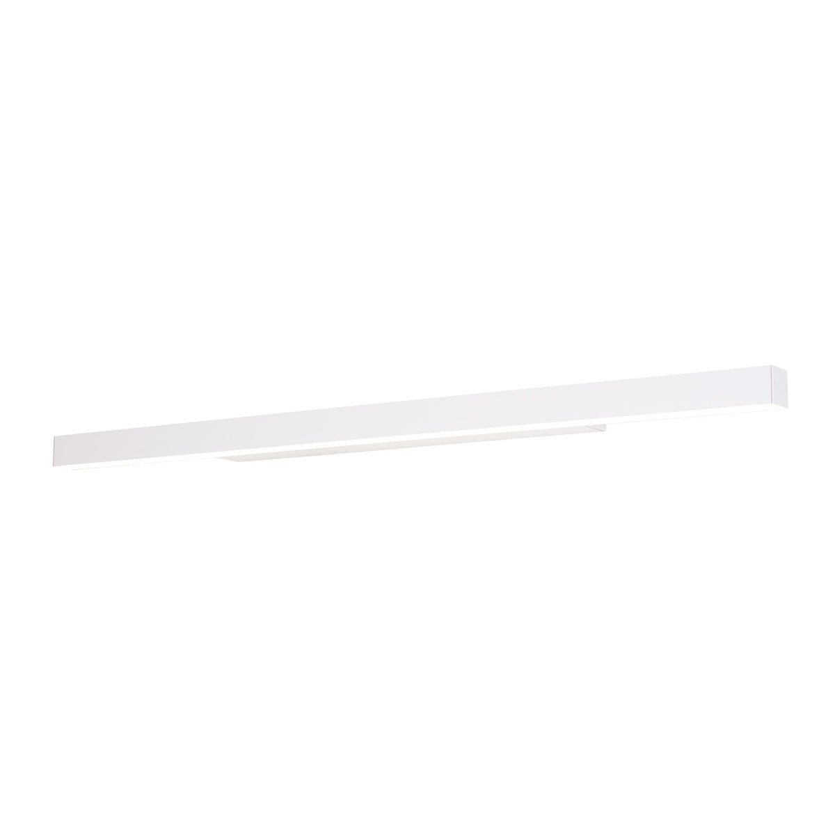 Applique murale Linear barre plate en métal blanc de 113 cm éclairant par sa face inférieure