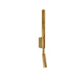 Applique murale liseuse Organic Métal doré sur fond blanc tube vertical et spot orientable