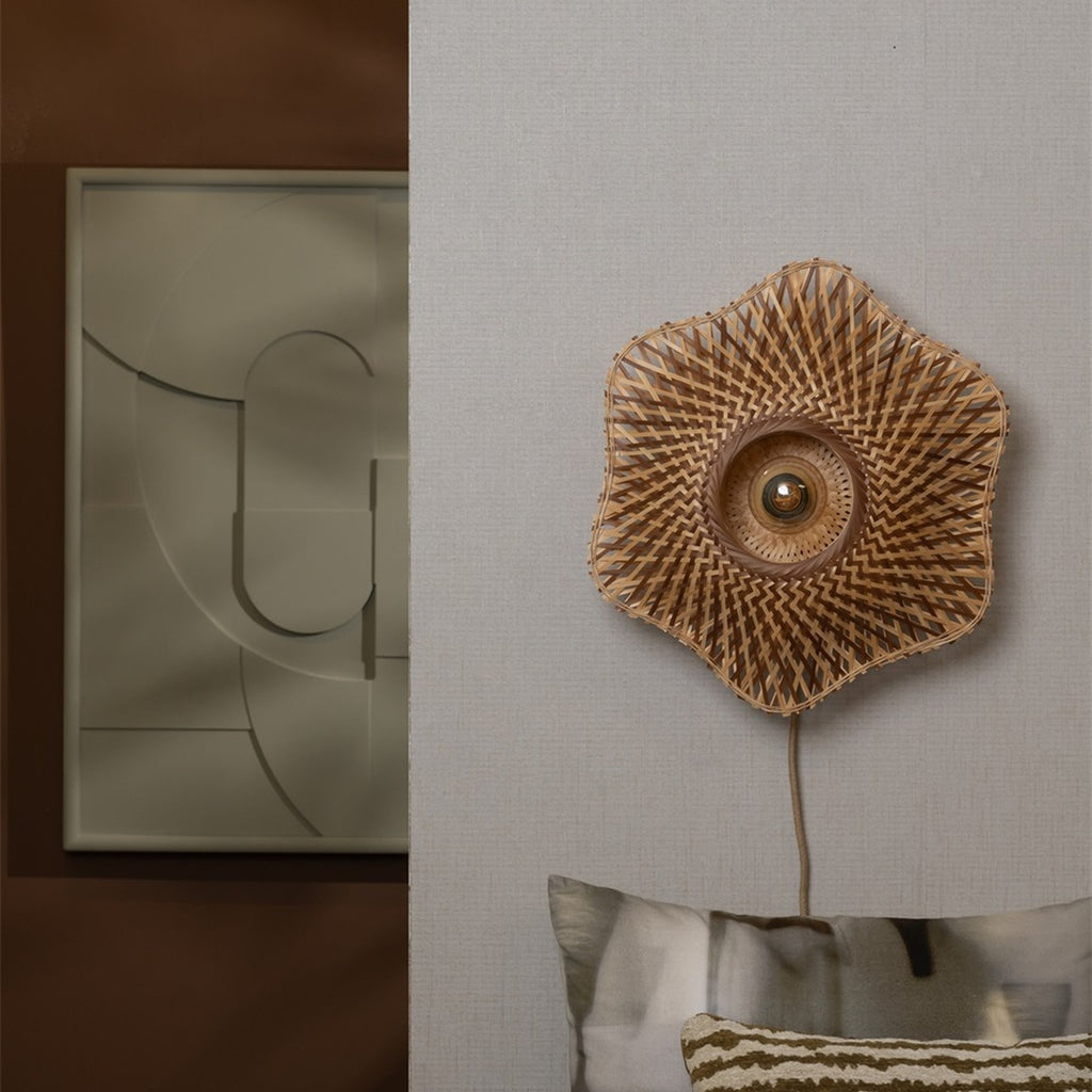 Applique murale Madura bambou naturel et brun 44 cm E27, vue 2