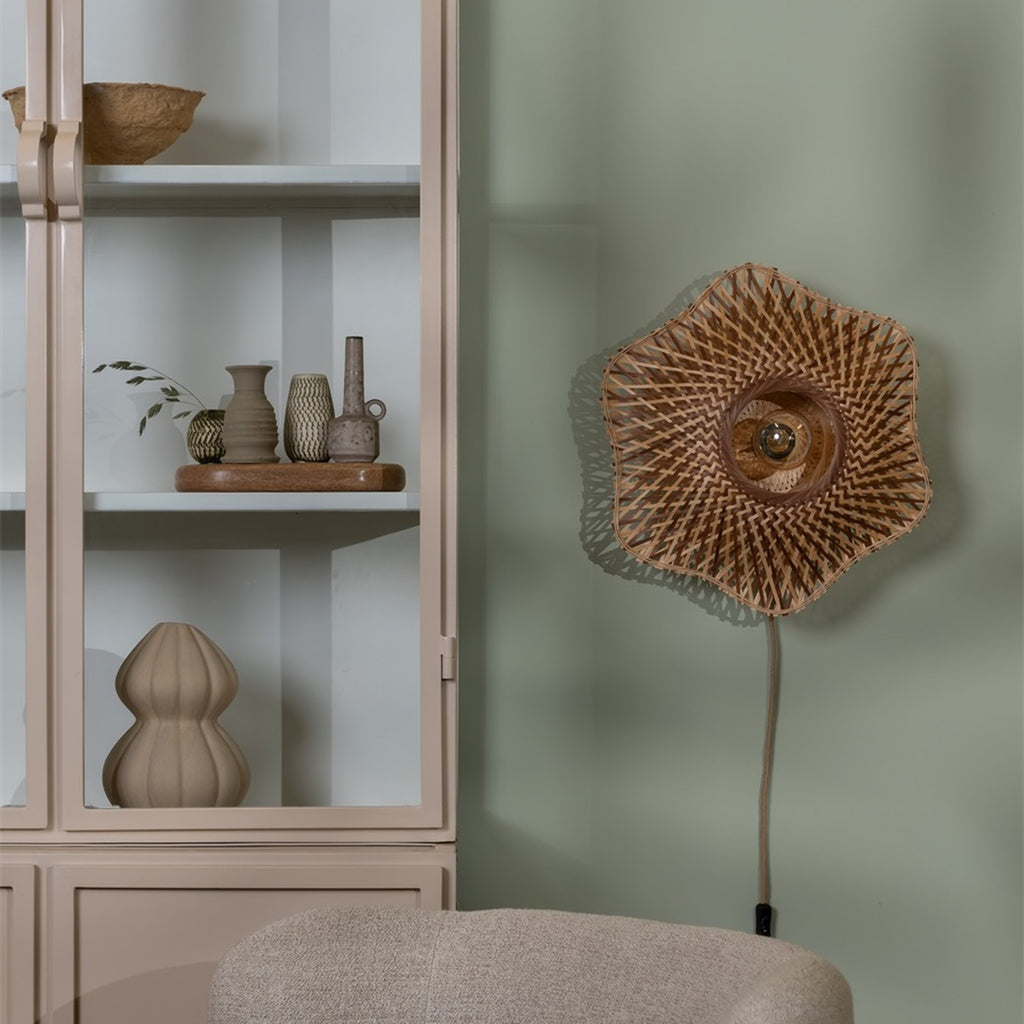 Applique murale Madura bambou naturel et brun 44 cm E27, vue 4