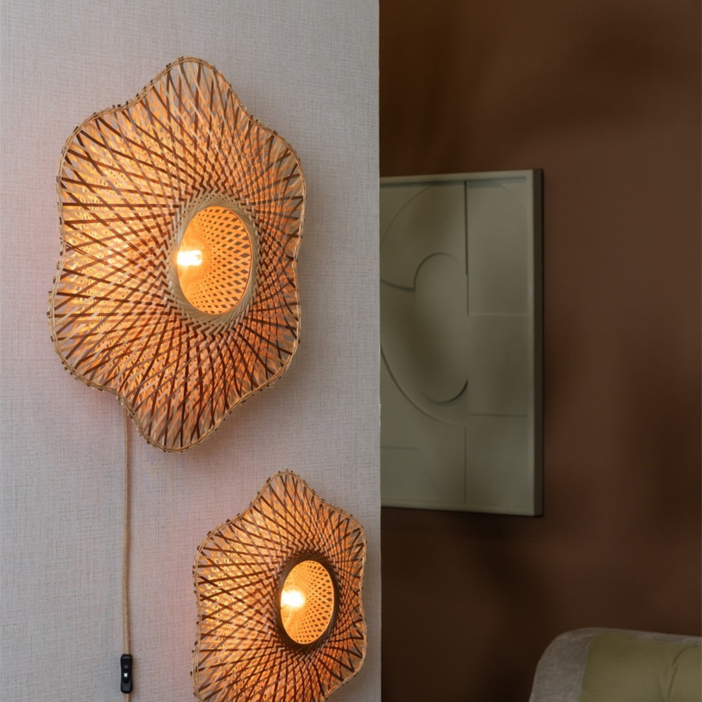 Applique murale Madura bambou naturel et brun 44 cm E27, vue 9