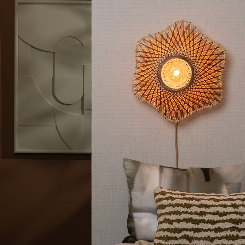 Dimensions Applique murale Madura bambou naturel et brun 44 cm E27
