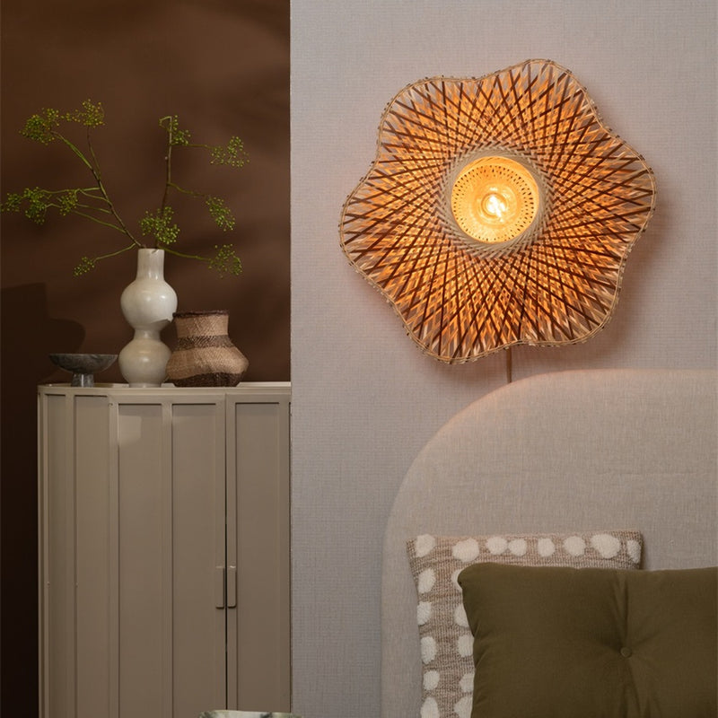 Dimensions Applique murale Madura bambou naturel et brun 60 cm E27