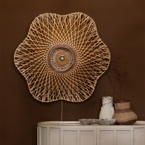 Applique murale Madura bambou naturel et brun 87 cm E27, vue 2