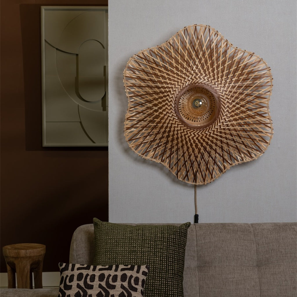 Applique murale Madura bambou naturel et brun 87 cm E27, vue 4