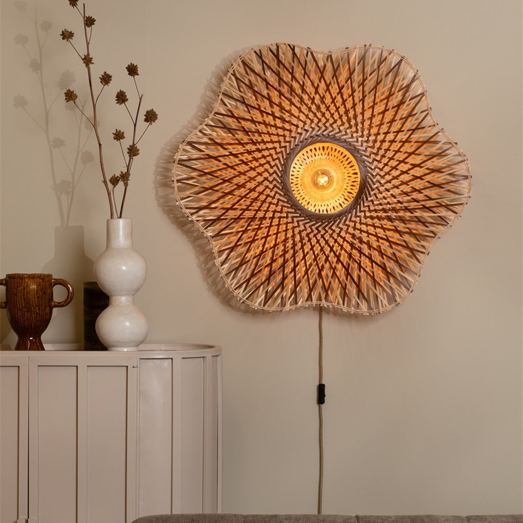 Applique murale Madura bambou naturel et brun 87 cm E27, vue 5