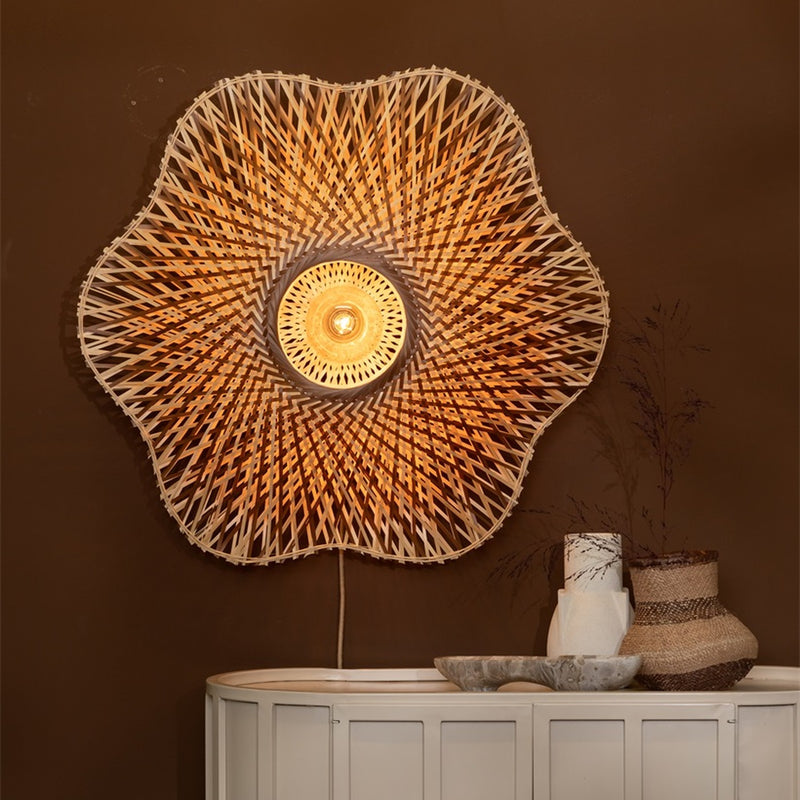 Dimensions Applique murale Madura bambou naturel et brun 87 cm E27