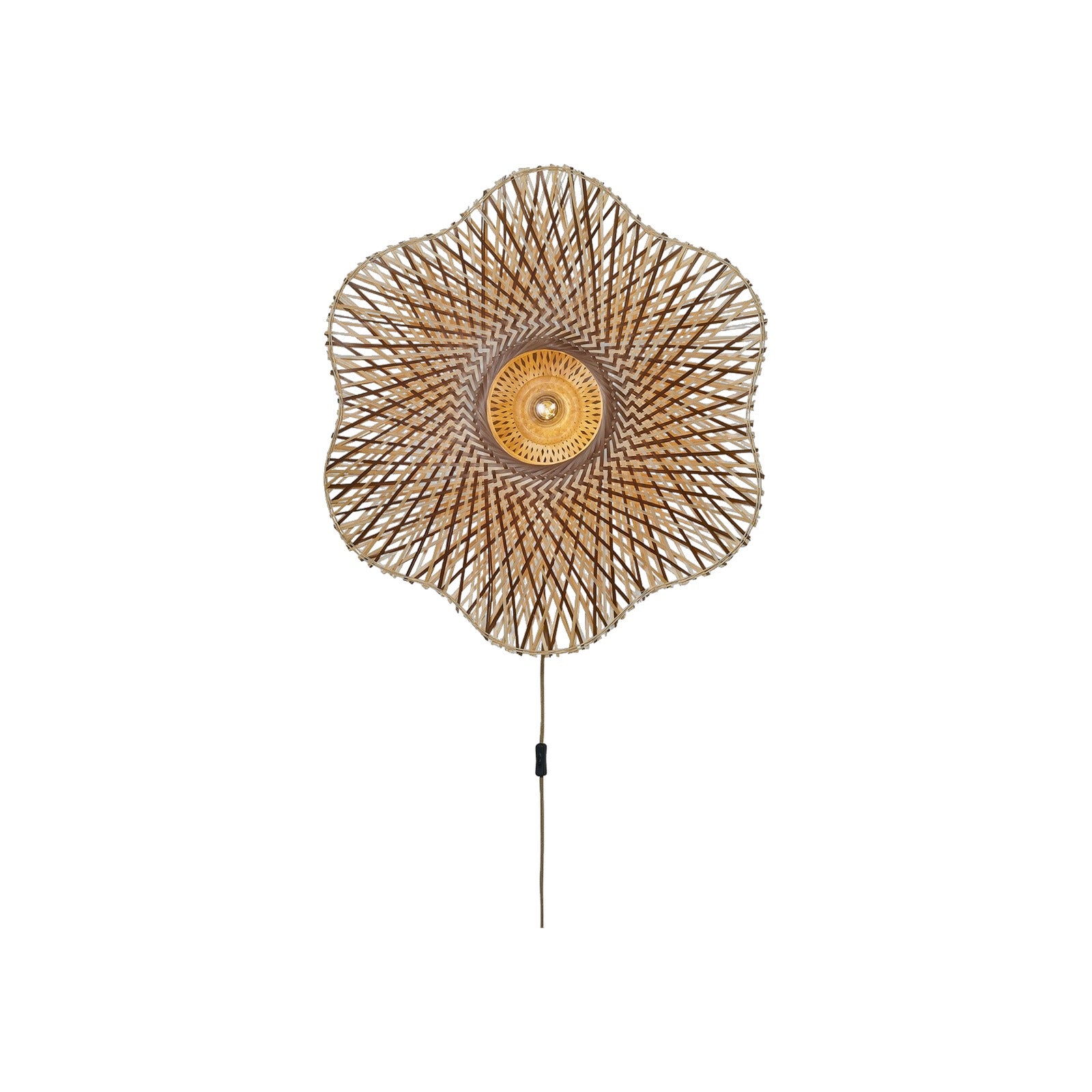 Applique murale Madura bambou naturel et brun 87 cm E27