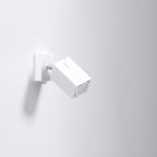 Applique murale Merida acier blanc vue de profil
