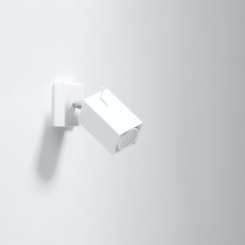 Applique murale Merida acier blanc vue de profil