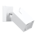Applique murale Merida, spot orientable à tête carrée en acier blanc