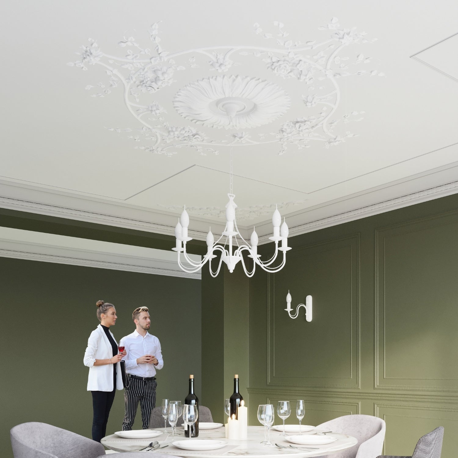 Applique murale Minerwa blanche en ambiance