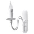 Applique murale Minerwa blanche, bras bougeoir en acier