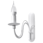 Applique murale Minerwa blanche, bras bougeoir en acier