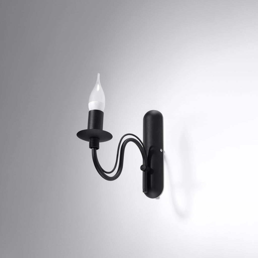 Applique murale Minerwa noire vue de profil