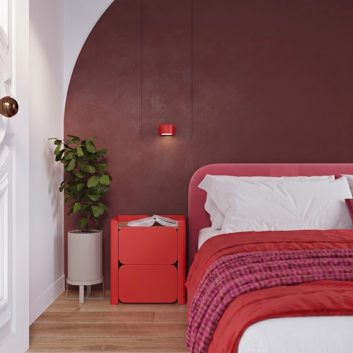 Applique murale Modo aluminium rouge Gx53, vue 13