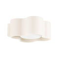 Applique murale ondulée Ovio laque beige vue de trois quarts sur fond blanc