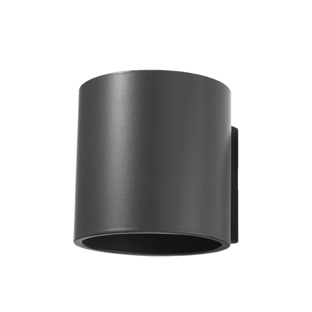 Applique murale Orbis 1 en aluminium anthracite, vue de face