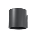 Applique murale Orbis 1 en aluminium anthracite, vue de face