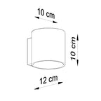 Applique murale Orbis 1 aluminium blanc détail de la lumière