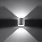 Applique murale Orbis 1 aluminium blanc vue de profil
