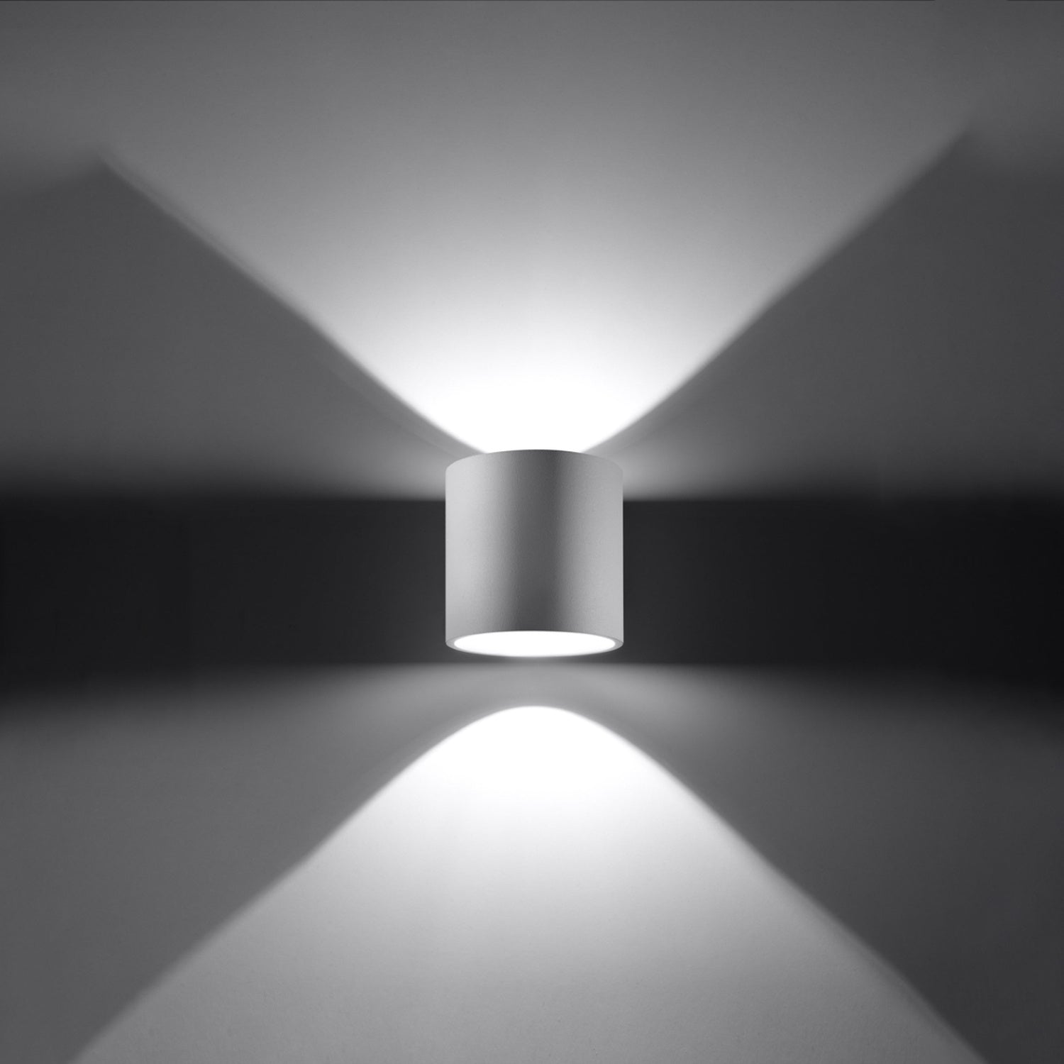 Applique murale Orbis 1 aluminium blanc vue de profil