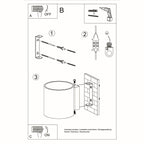 Applique murale Orbis 1 aluminium blanc vue en angle