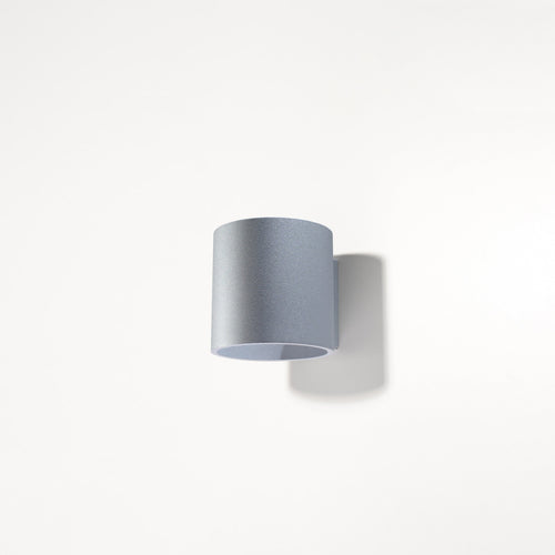 Applique murale Orbis 1 aluminium gris vue de face
