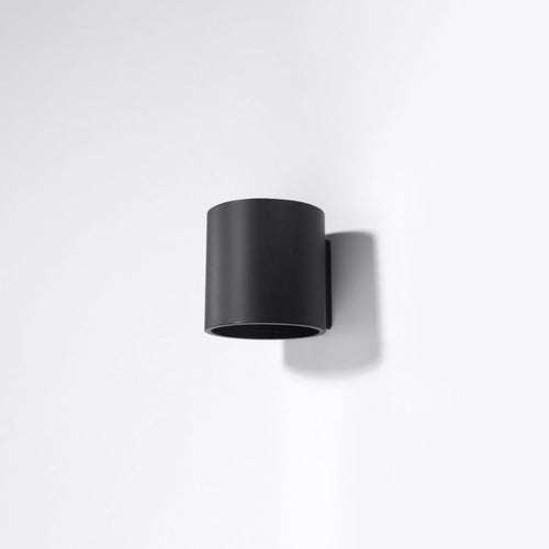 Applique murale Orbis 1 aluminium noir vue de face