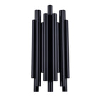 Applique murale Organic métal noir vue de face tubes mats de longueurs décalées