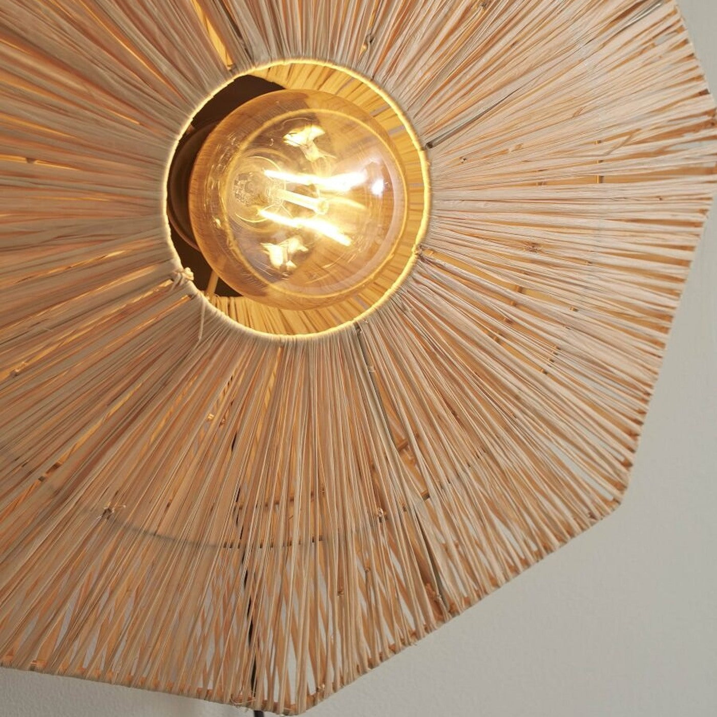 Applique murale Panama raphia naturel 45 cm E27, vue 8