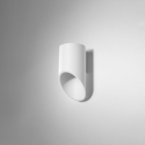 Applique murale Penne 20 aluminium blanc vue de profil