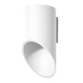 Applique murale Penne 20 en aluminium blanc, tube à découpe biseautée