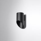 Applique murale Penne 20 aluminium noir vue de profil