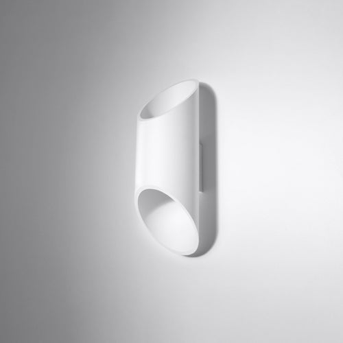 Applique murale Penne 30 aluminium blanc vue de profil