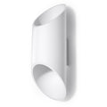 Applique murale Penne 30 en aluminium blanc, tube ouvert aux deux extrémités
