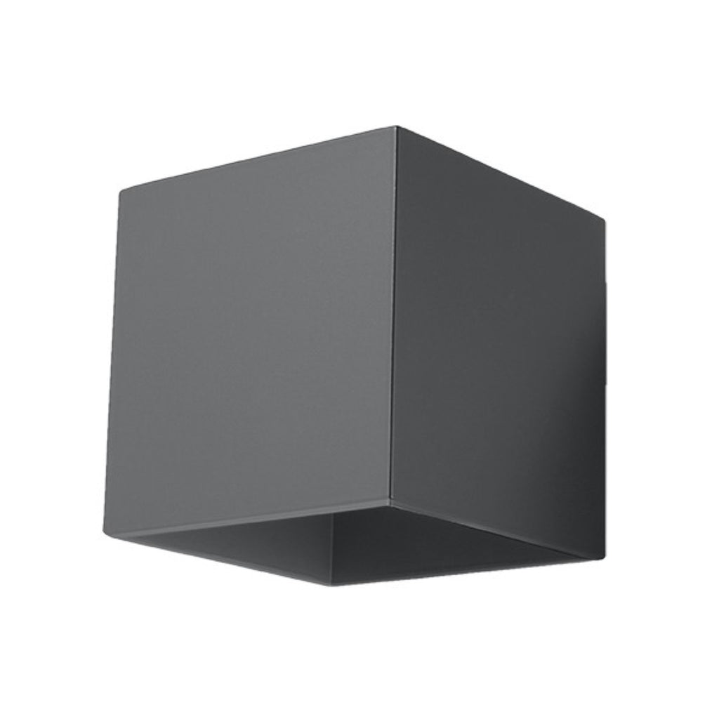Applique murale Quad 1 en aluminium anthracite, vue de face