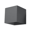 Applique murale Quad 1 en aluminium anthracite, vue de face