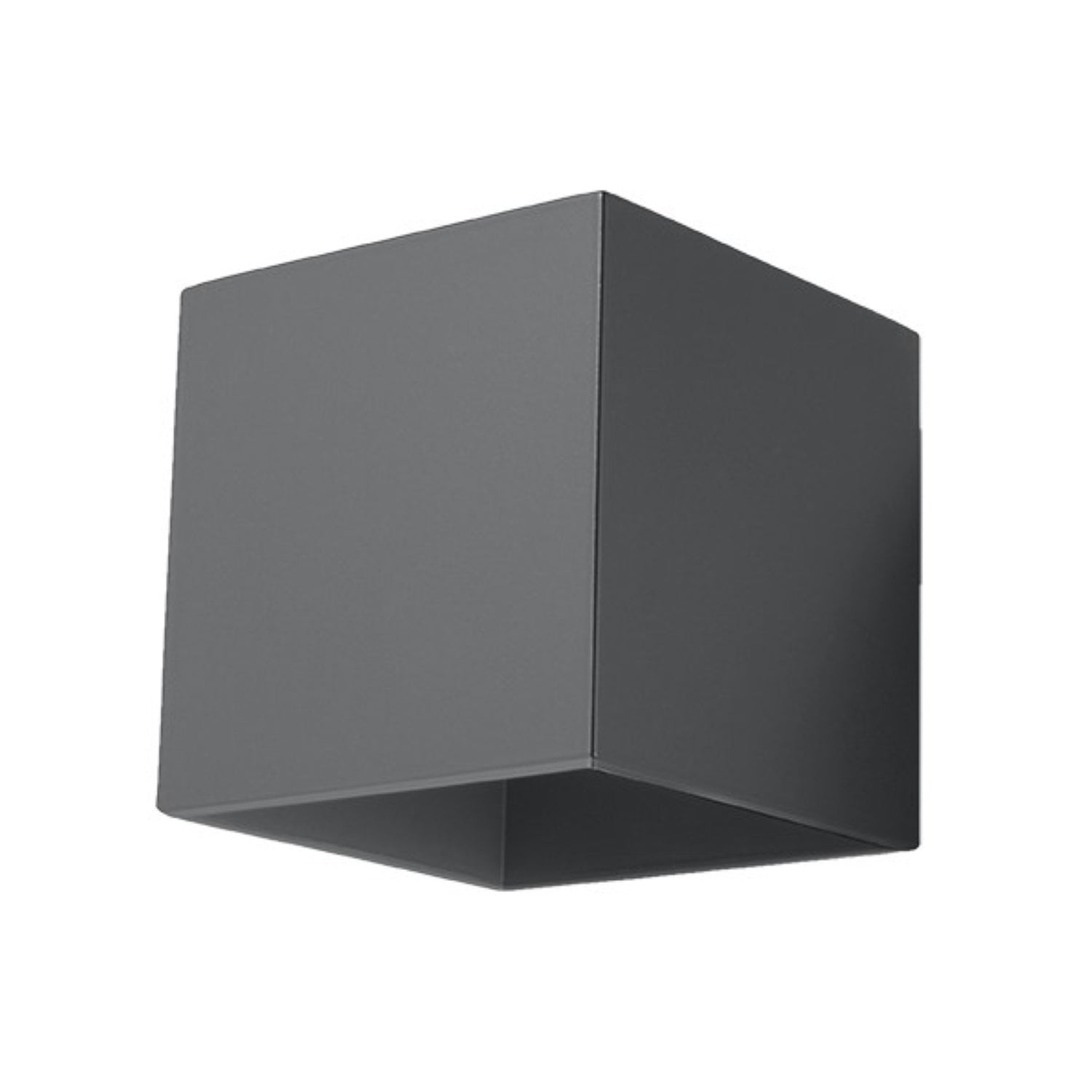 Applique murale Quad 1 en aluminium anthracite, vue de face
