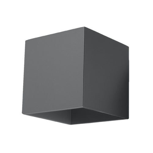 Applique murale Quad 1 en aluminium anthracite, vue de face