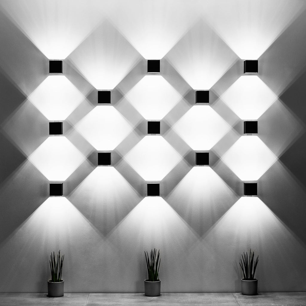 Applique murale Quad 1 aluminium blanc détail