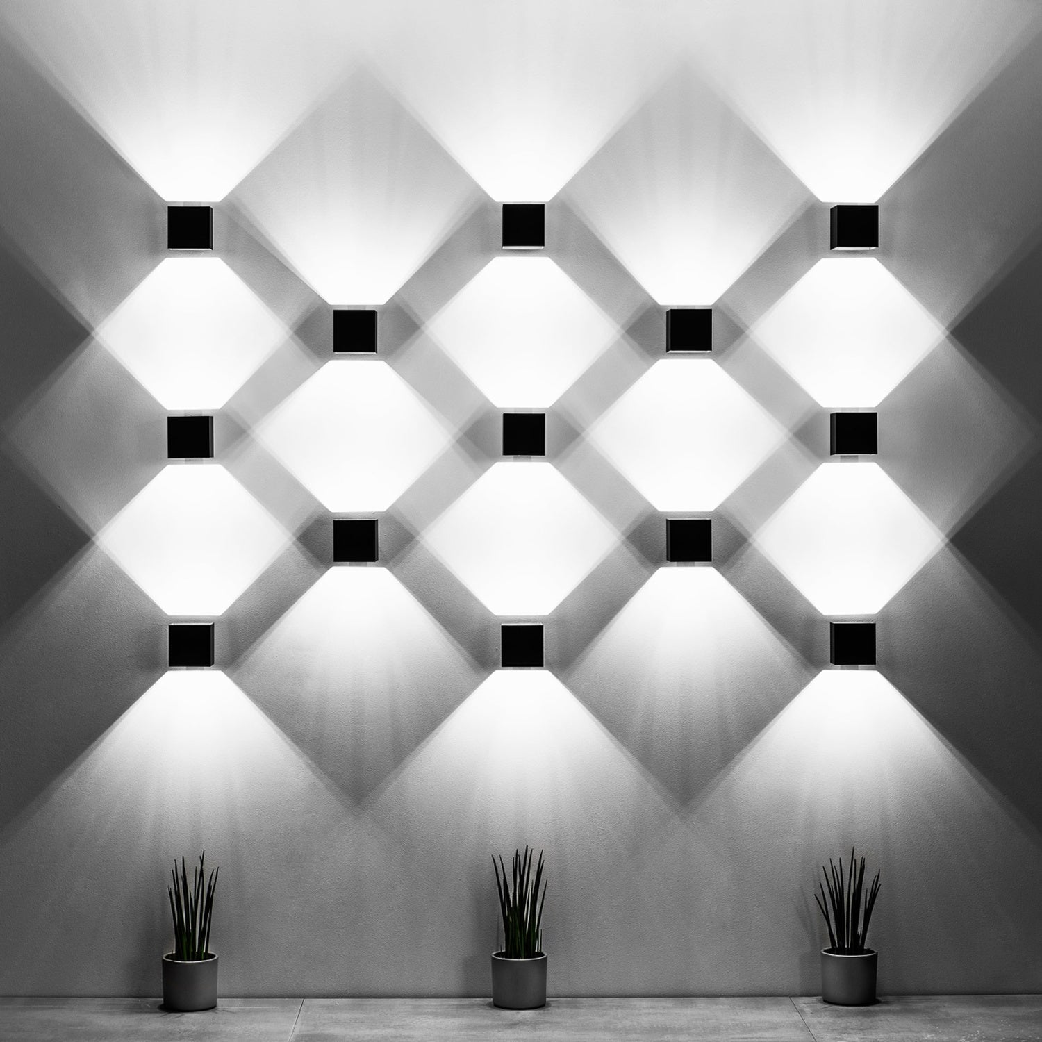 Applique murale Quad 1 aluminium blanc détail