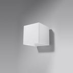 Applique murale Quad 1 aluminium blanc vue de face