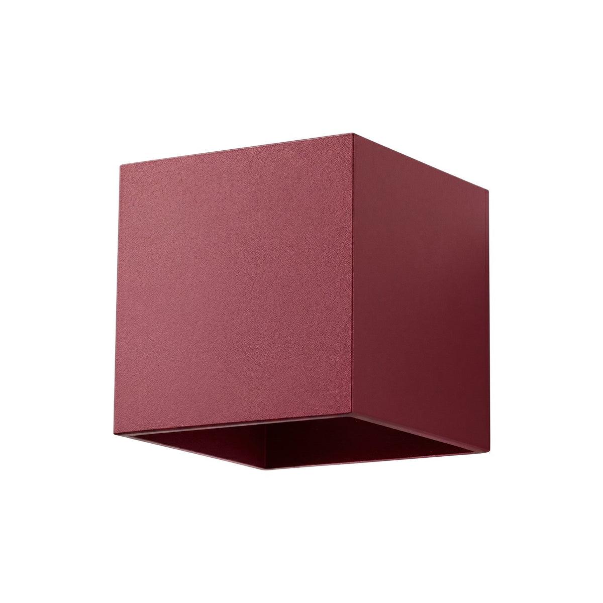 Applique Quad cube 10 cm G9, finition laque bordeaux