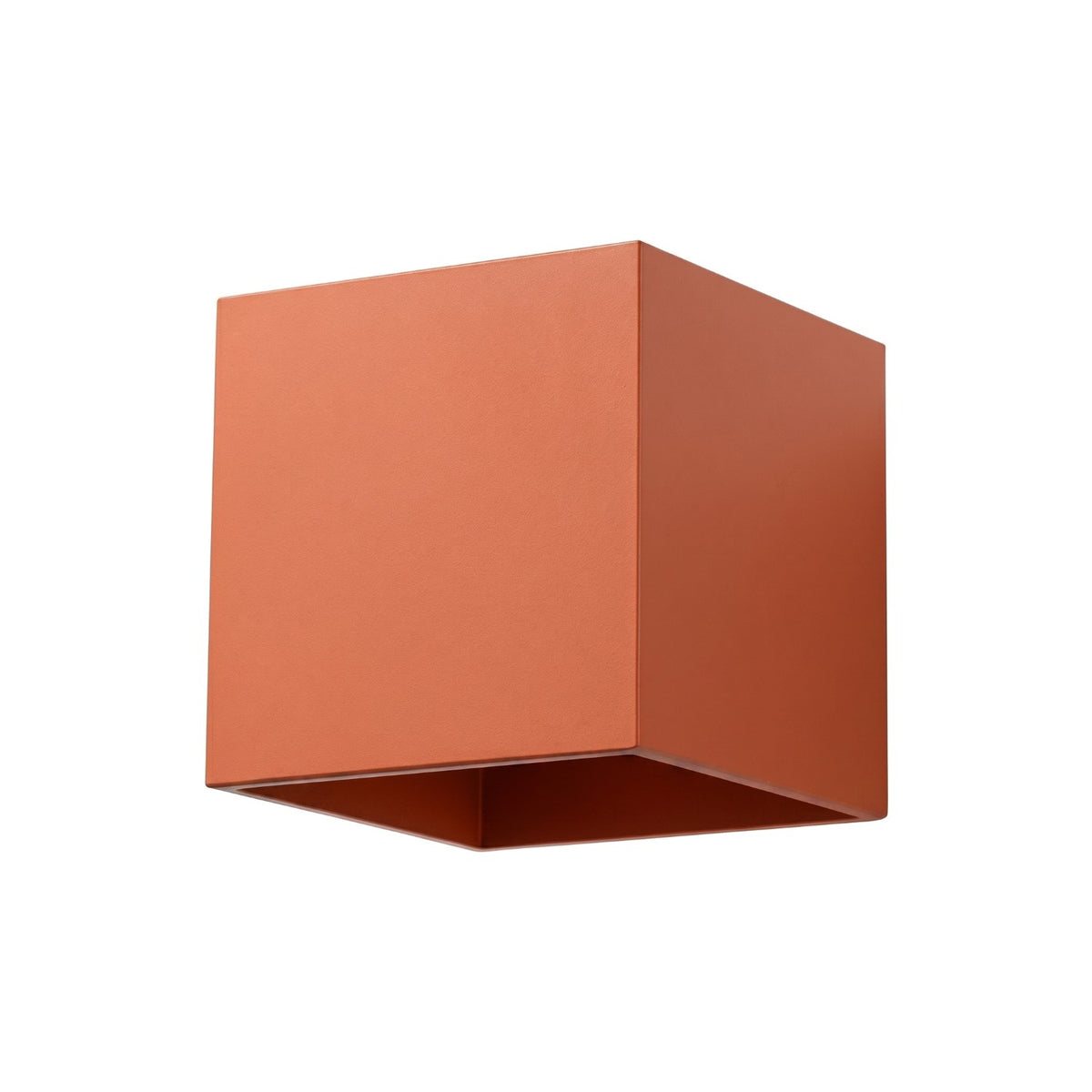 Applique Quad cube 10 cm G9, finition laque rouge ocre